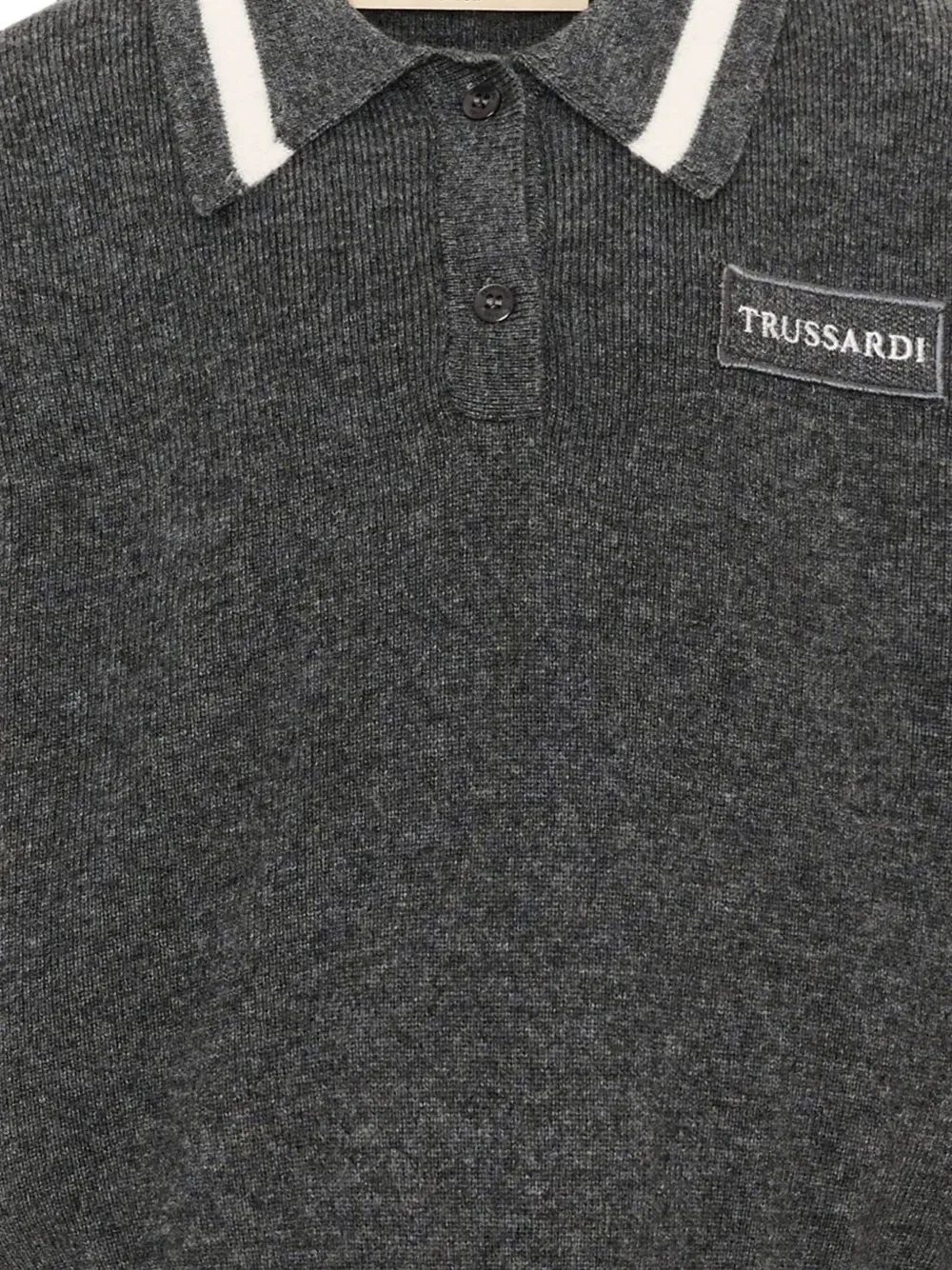 Рубашка поло с нашивкой-логотипом Trussardi Junior, серый — фото 3