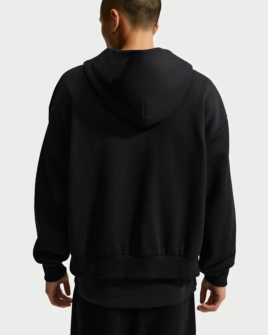 Мужская толстовка на молнии Nike Solo Fleece, Total Black/Sail — фото 2