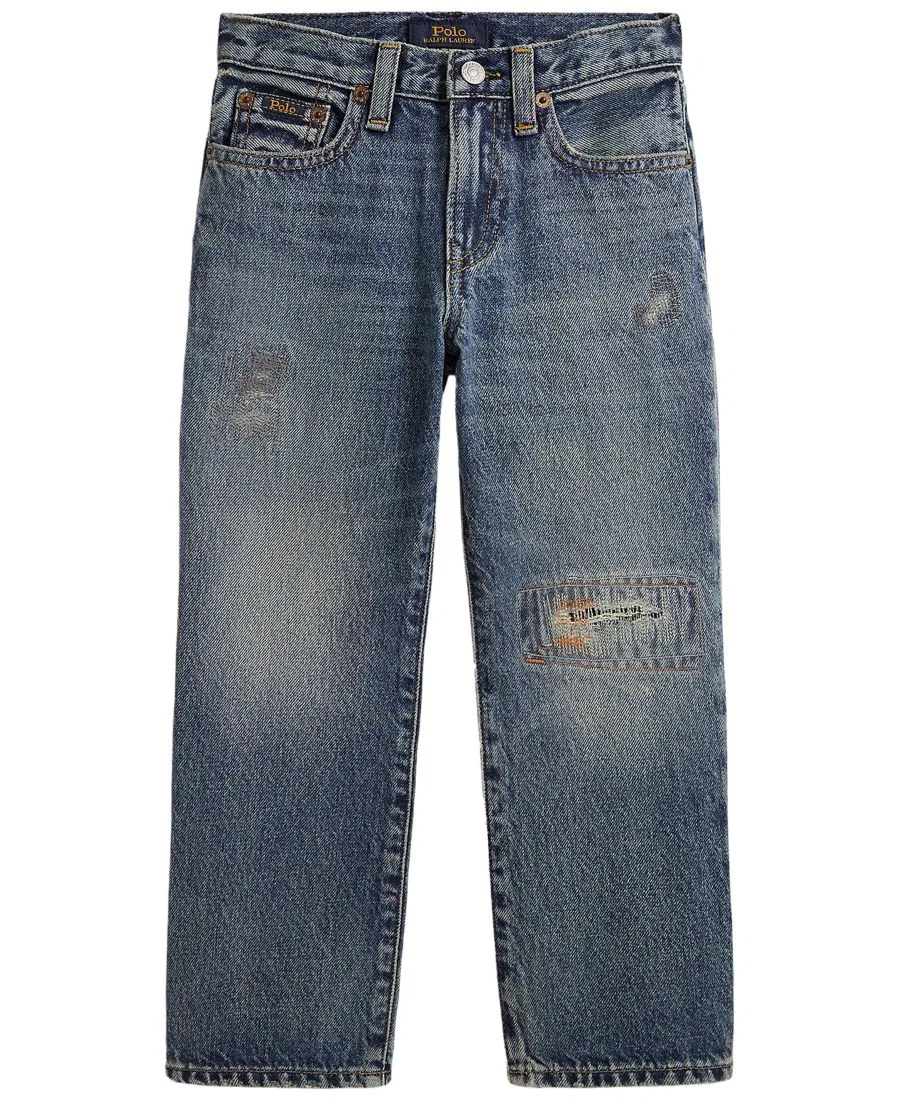 Джинсы свободного кроя с потертостями и заплатками Lynwood Polo Ralph Lauren, Spruce Creek
