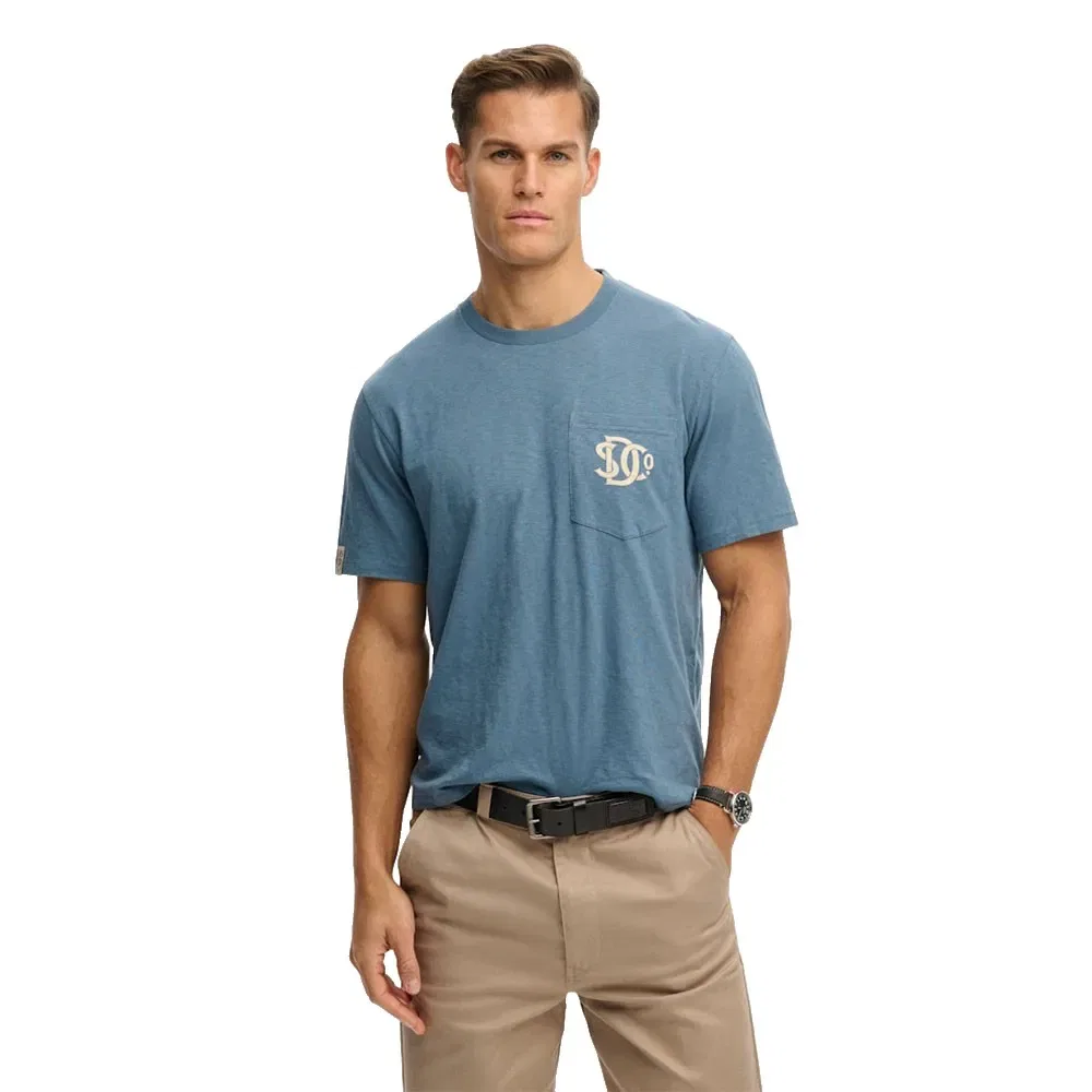 Футболка с коротким рукавом Merchant Graphic Pocket Superdry, синий