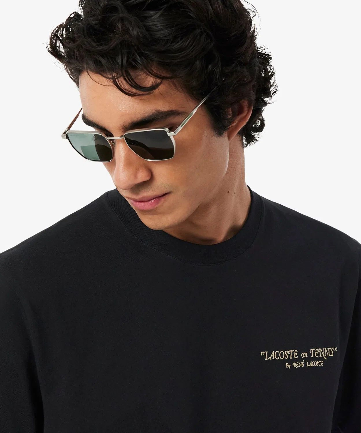 Мужская футболка с принтом Rene Lacoste Signature LACOSTE, White — фото 3