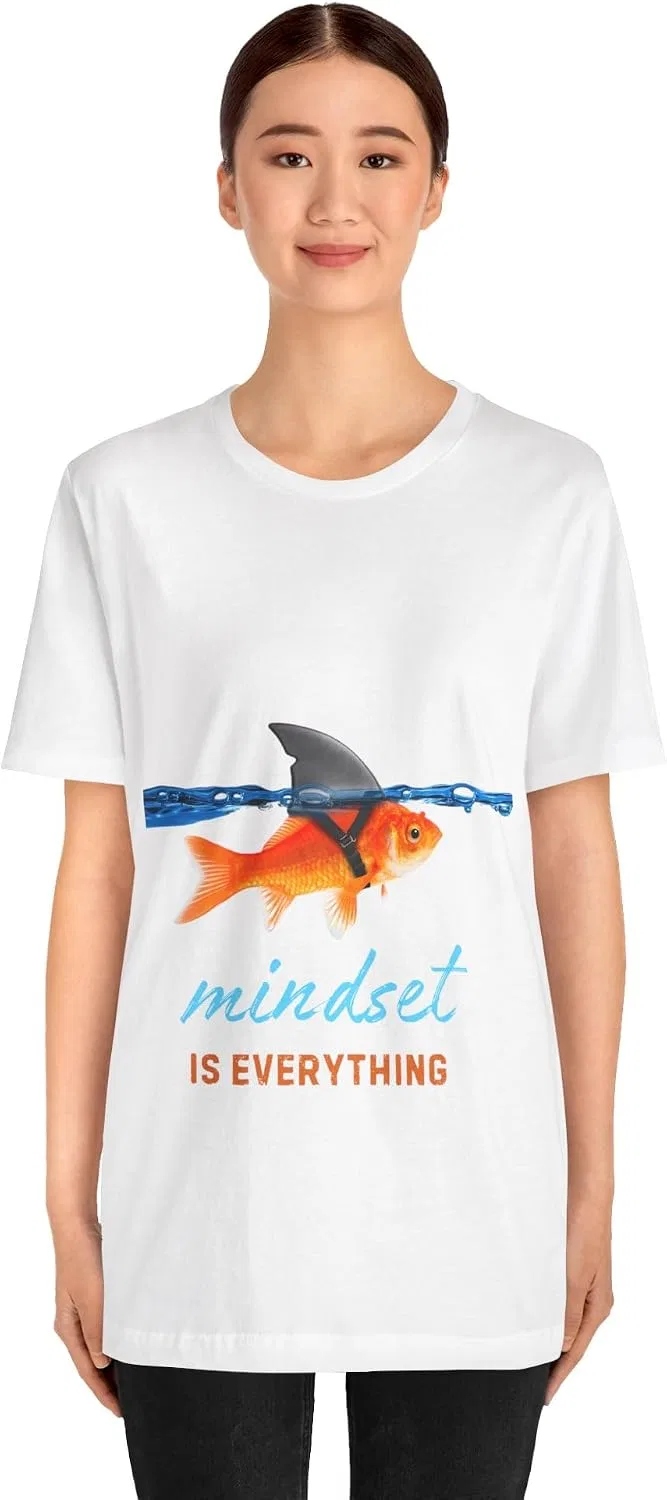 Футболка с принтом Mindset is Everything Bella Canvas 3001, White — фото 3
