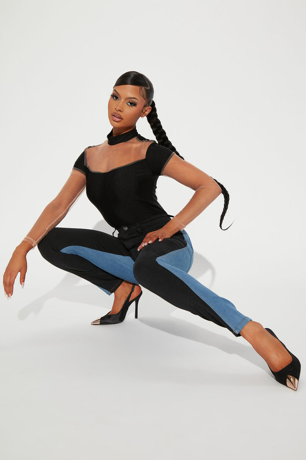 

Джинсы скинни Fashion Nova FN24370SL, черный