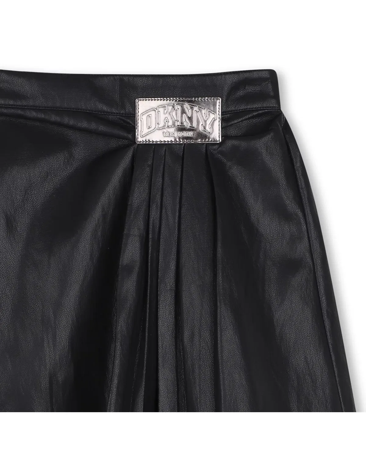 Детская юбка для девочек из кожзаменителя DKNY, Negro — фото 2