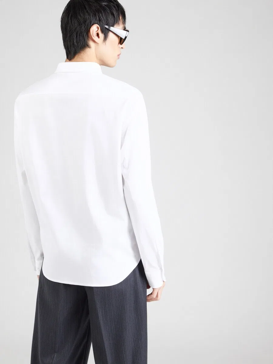 Рубашка BOSS Regular fit Button Up Shirt 'Motion' белого цвета — фото 4