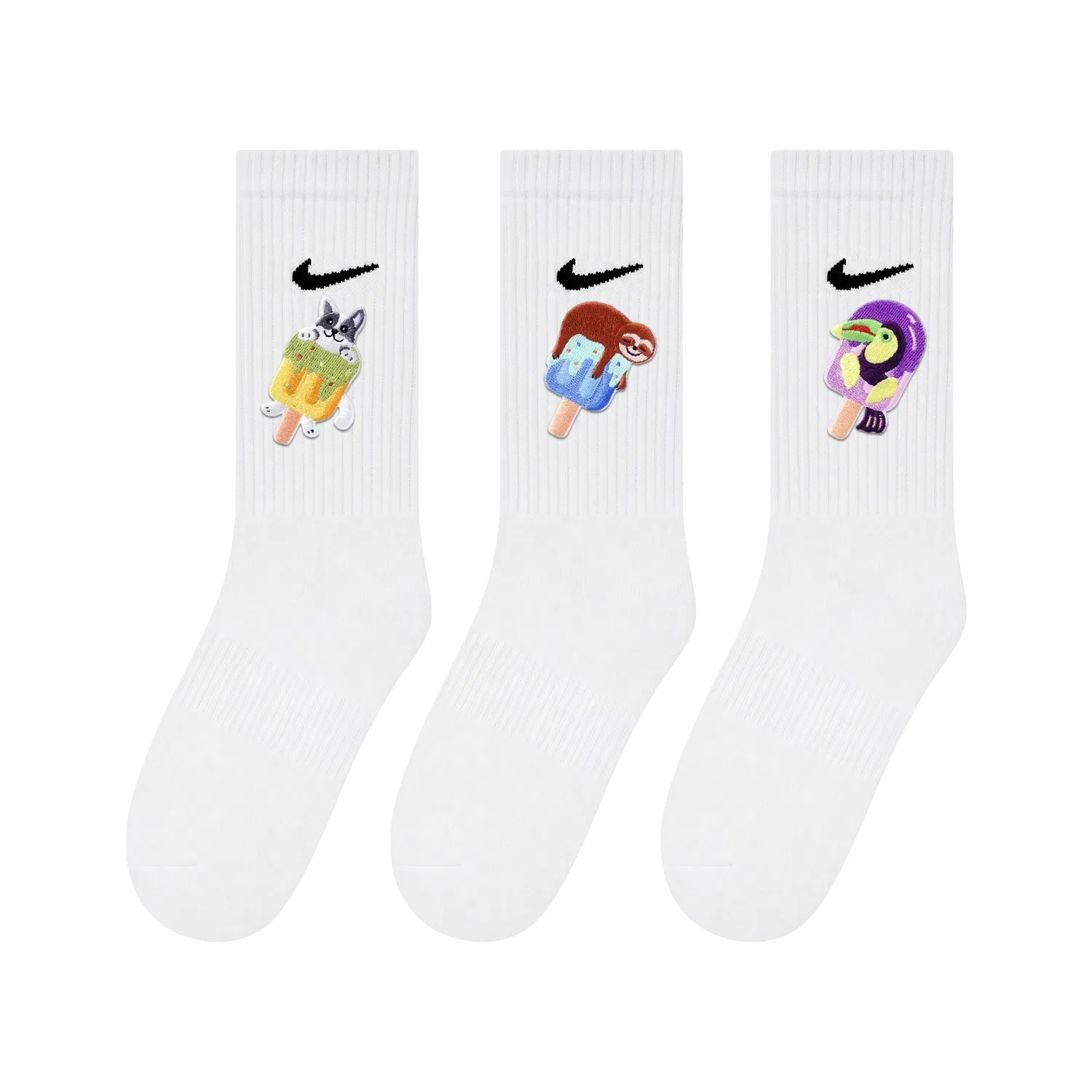 Детские носки с умеренной растяжимостью, набор из 3 пар, City Animal Ice Cream, Nike