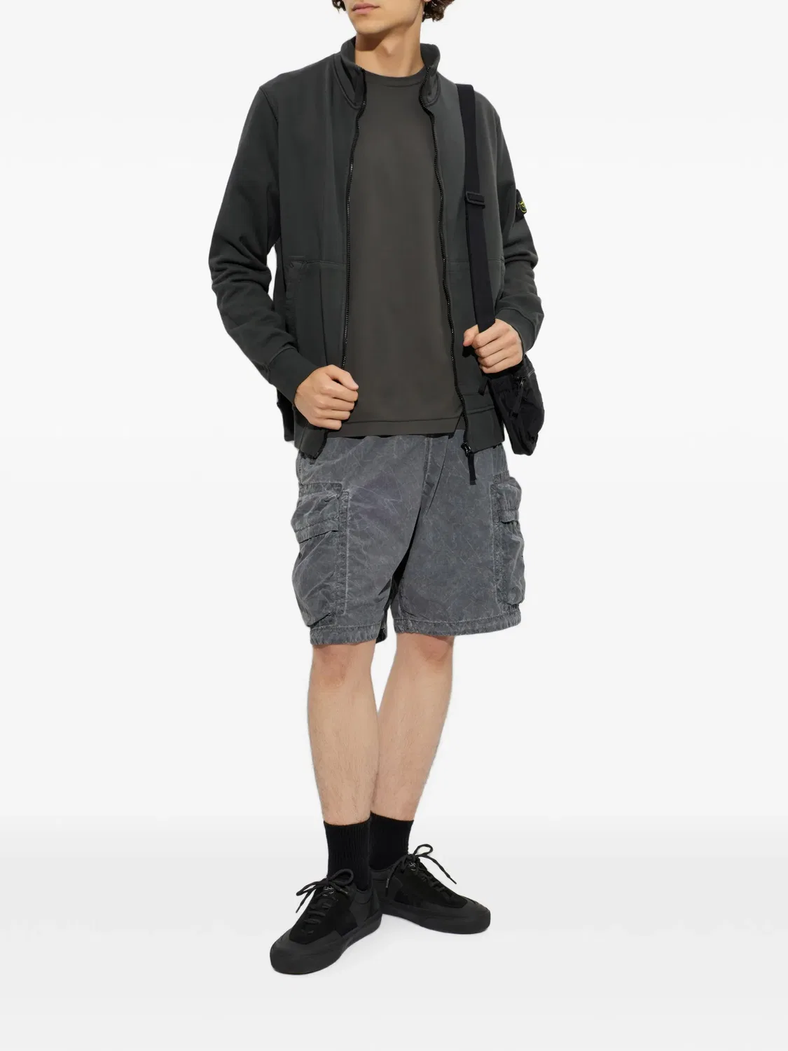 Stone Island Флисовая куртка из органического хлопка - серый — фото 2
