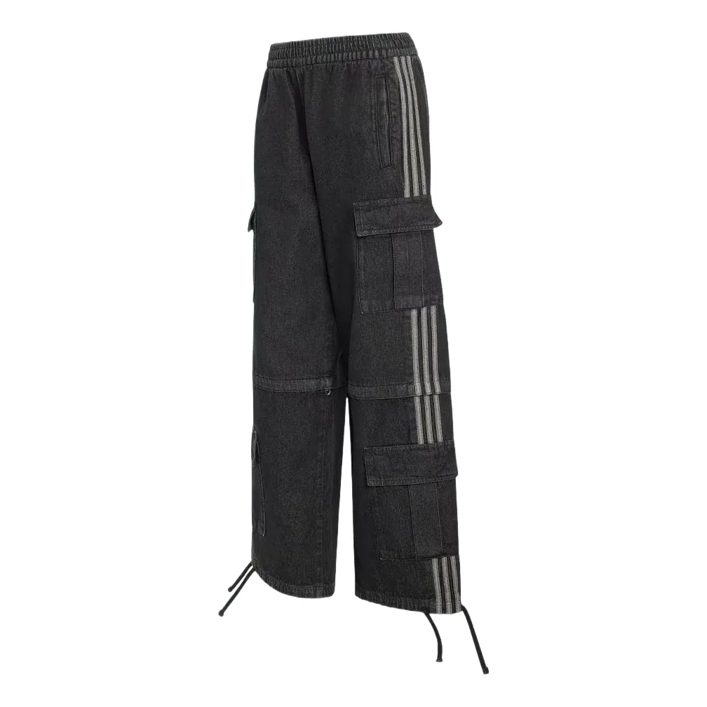 Мужские брюки Mid-Rise 2-in-1 Denim Pants Asia Sizing 'True Black Denim' adidas, черный