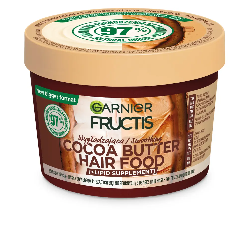 

Garnier Fructis Cocoa Butter Hair Food маска для вьющихся и непослушных волос, 400 мл