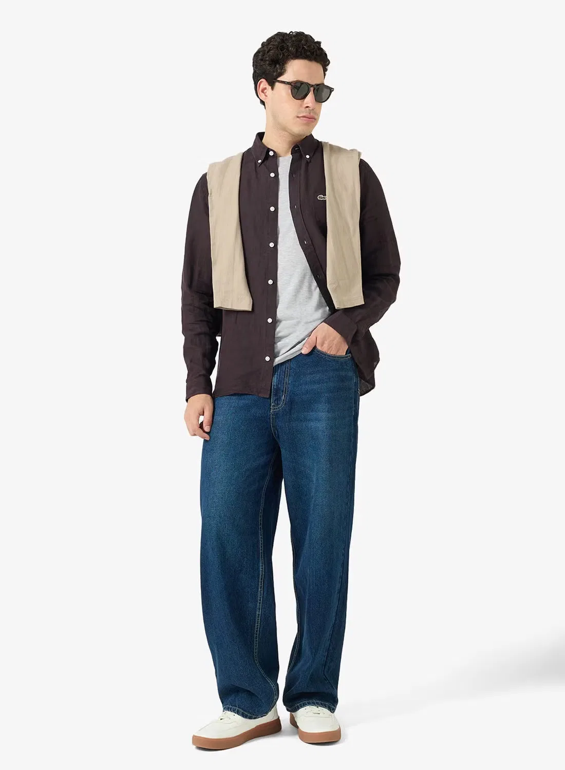 Футболка с коротким рукавом Core essential Lacoste, фиолетовый — фото 4