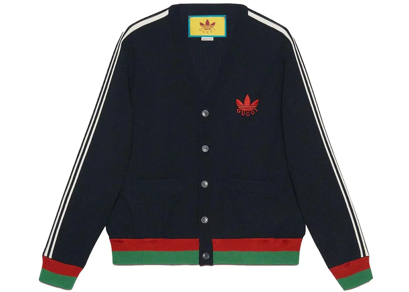 Мужской джемпер из вискозы Gucci x Adidas Cardigan, Dark Blue