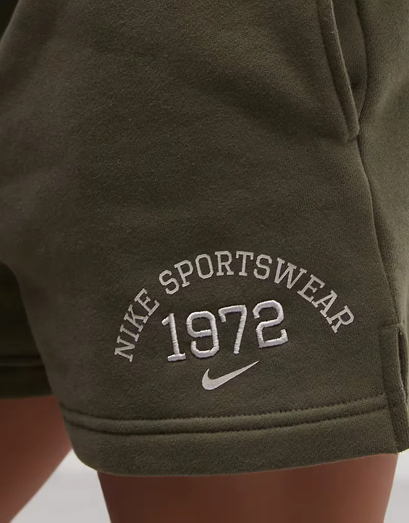 Спортивные шорты Nike Studio Fleece хаки — фото 3