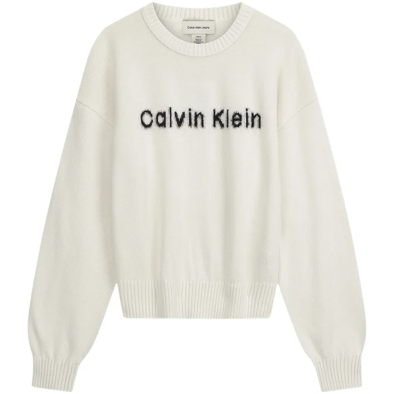 Женский джемпер с круглым вырезом Calvin Klein, YAS-Ivory