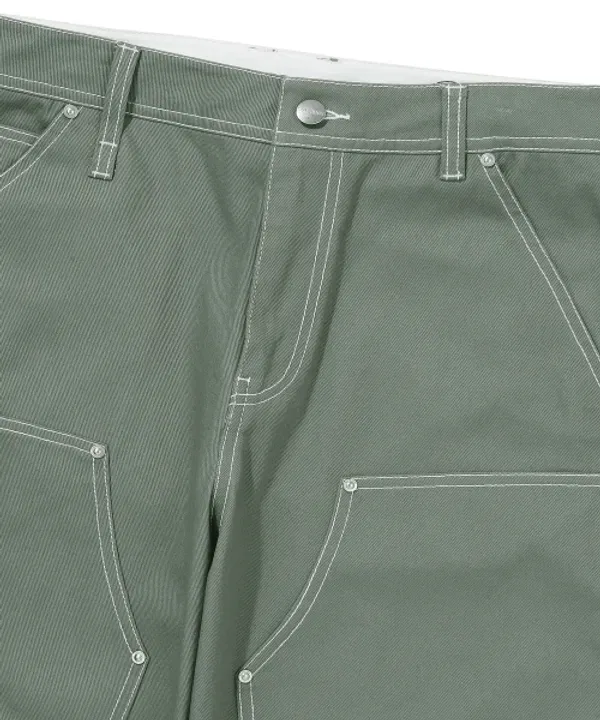 Хлопковые рабочие брюки с двойным коленом, Superdry, хаки — фото 4
