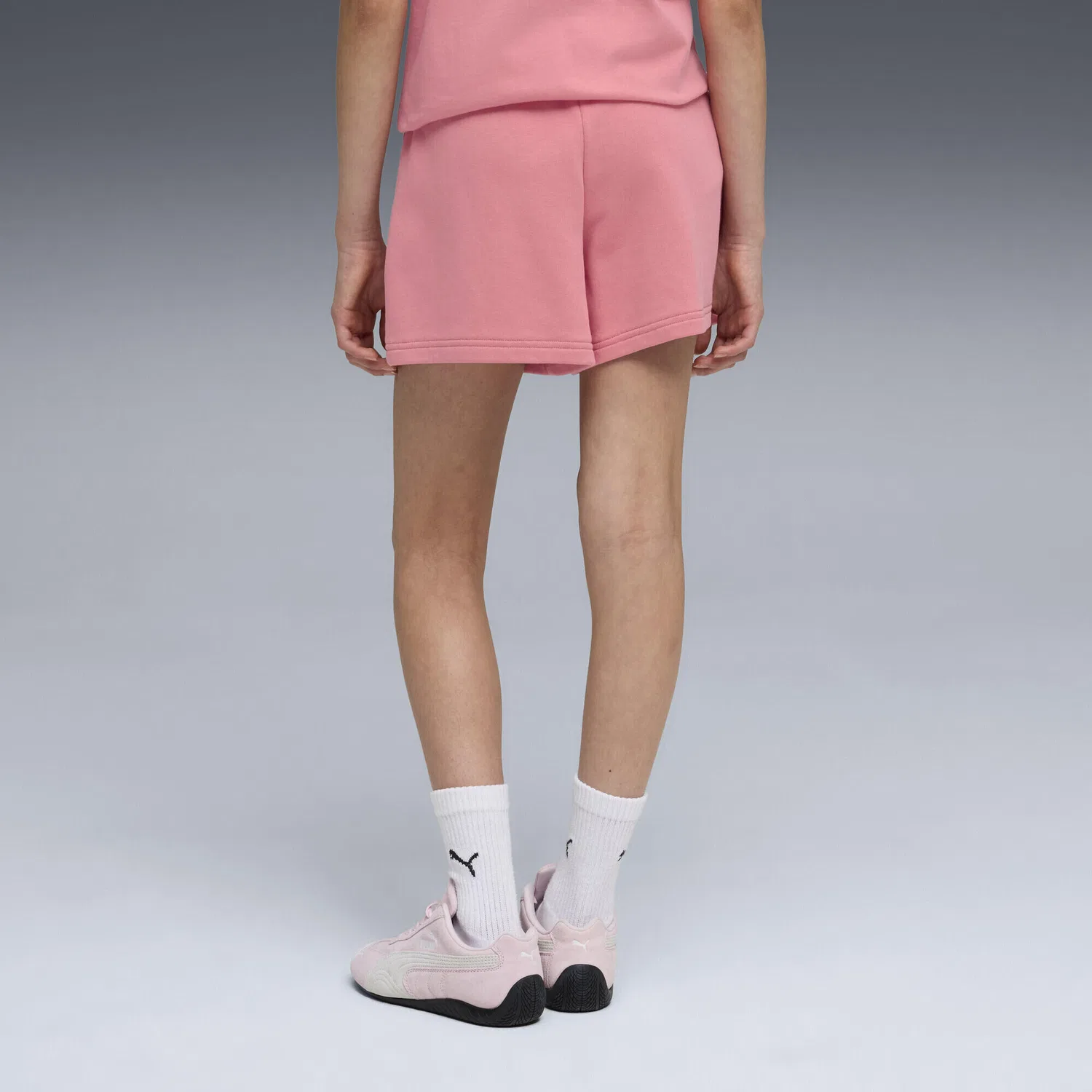 Детские шорты с логотипом ESS Small No. 1 Logo Puma, Цвет: Роза / Пастельроза — фото 3
