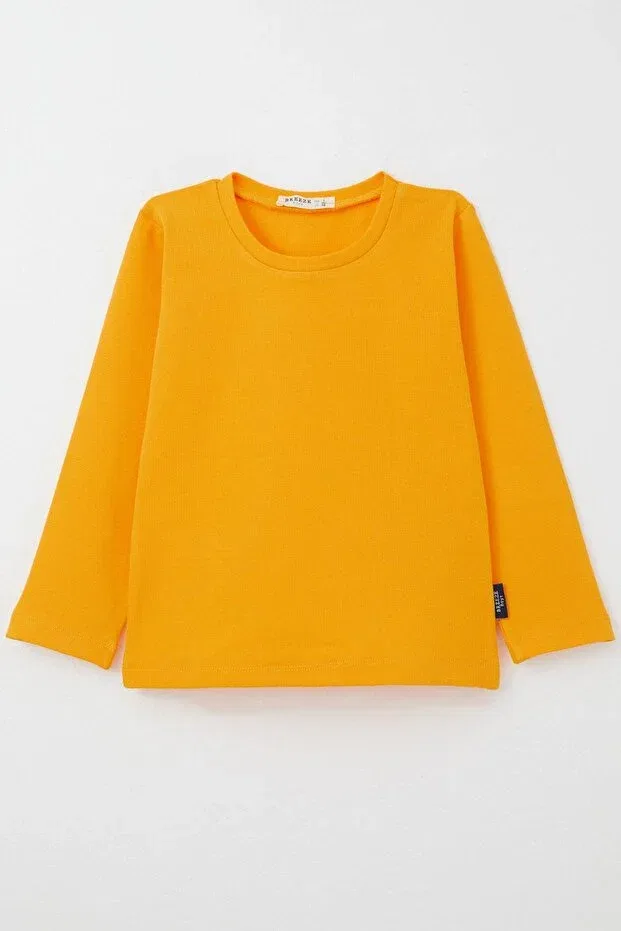 Детская футболка для мальчиков с длинным рукавом Breeze, Mustard Yellow