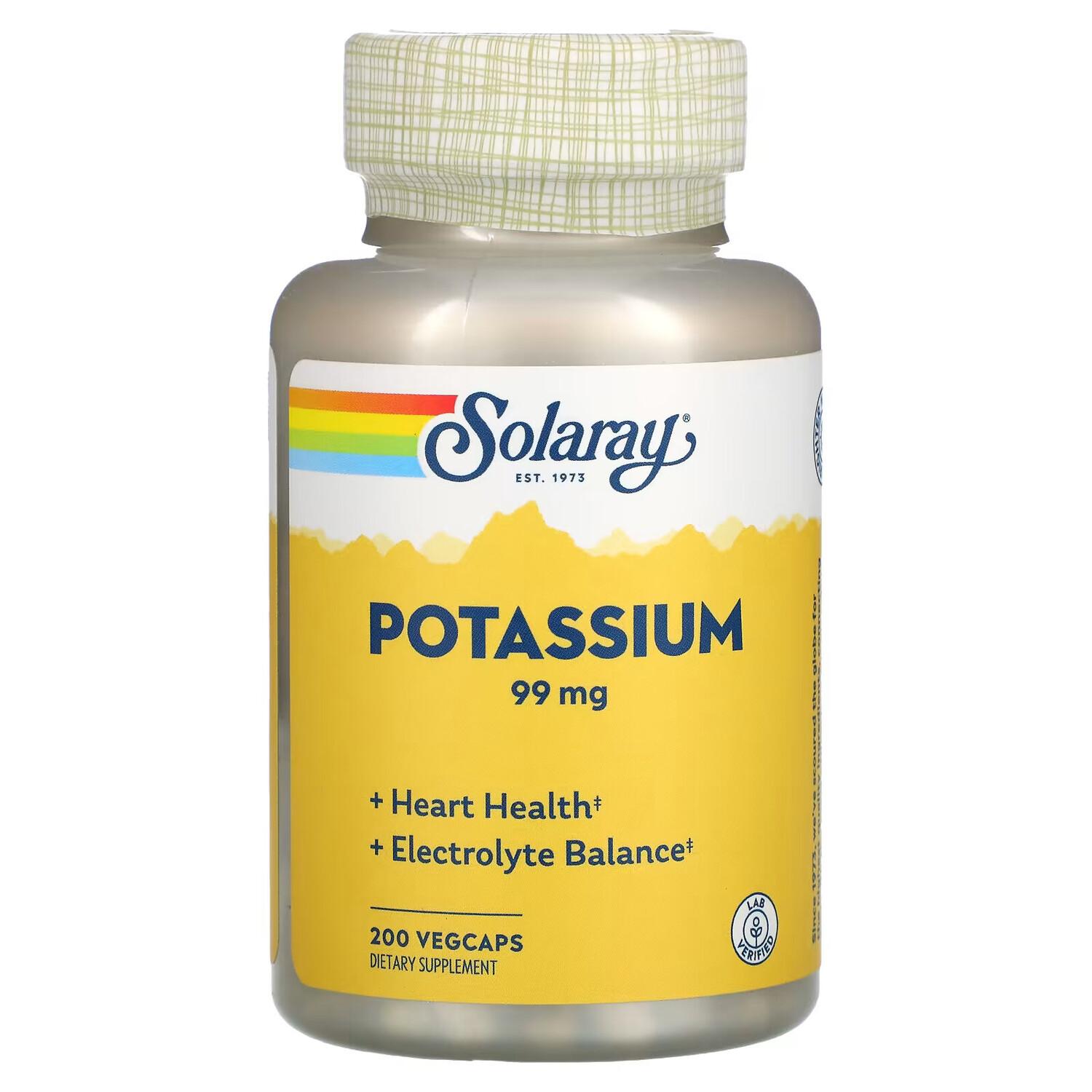 

Solaray, калий, 99 мг, 200 растительных капсул VegCaps