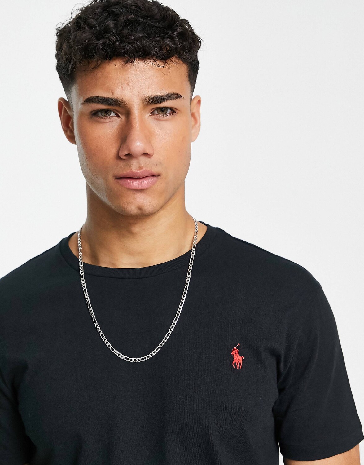 Черная футболка классического кроя с круглым вырезом Polo Ralph Lauren — фото 4