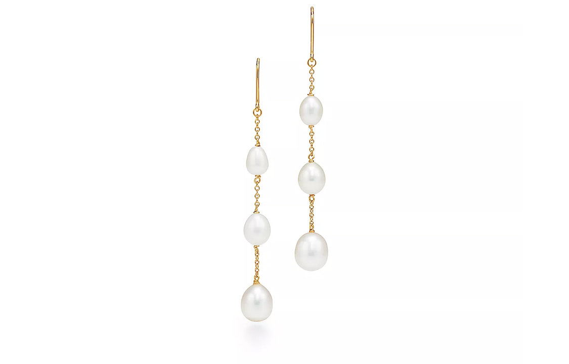 

Tiffany & Co. Женские золотые серьги из 18-каратного золота с жемчугом