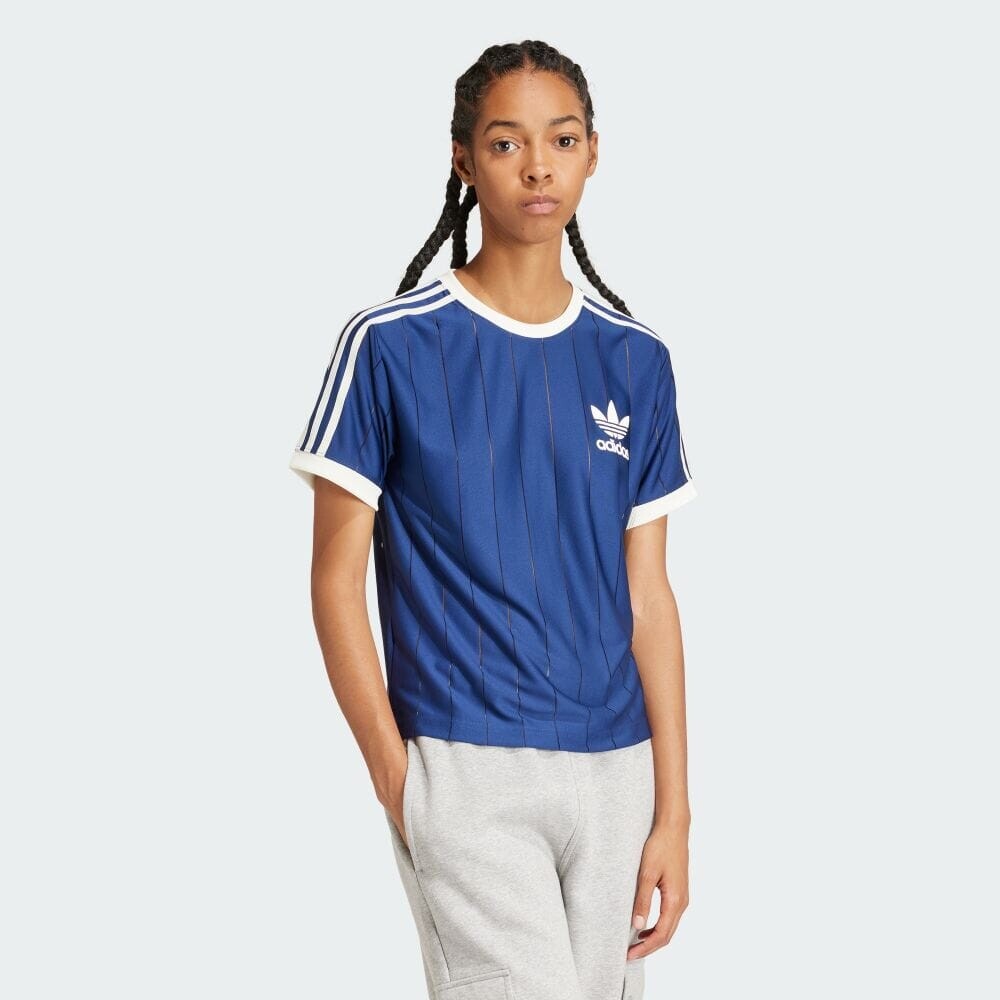 

Футболка Adidas Three Stripes Short Sleeve T-Shirt, цвет Dark Blue