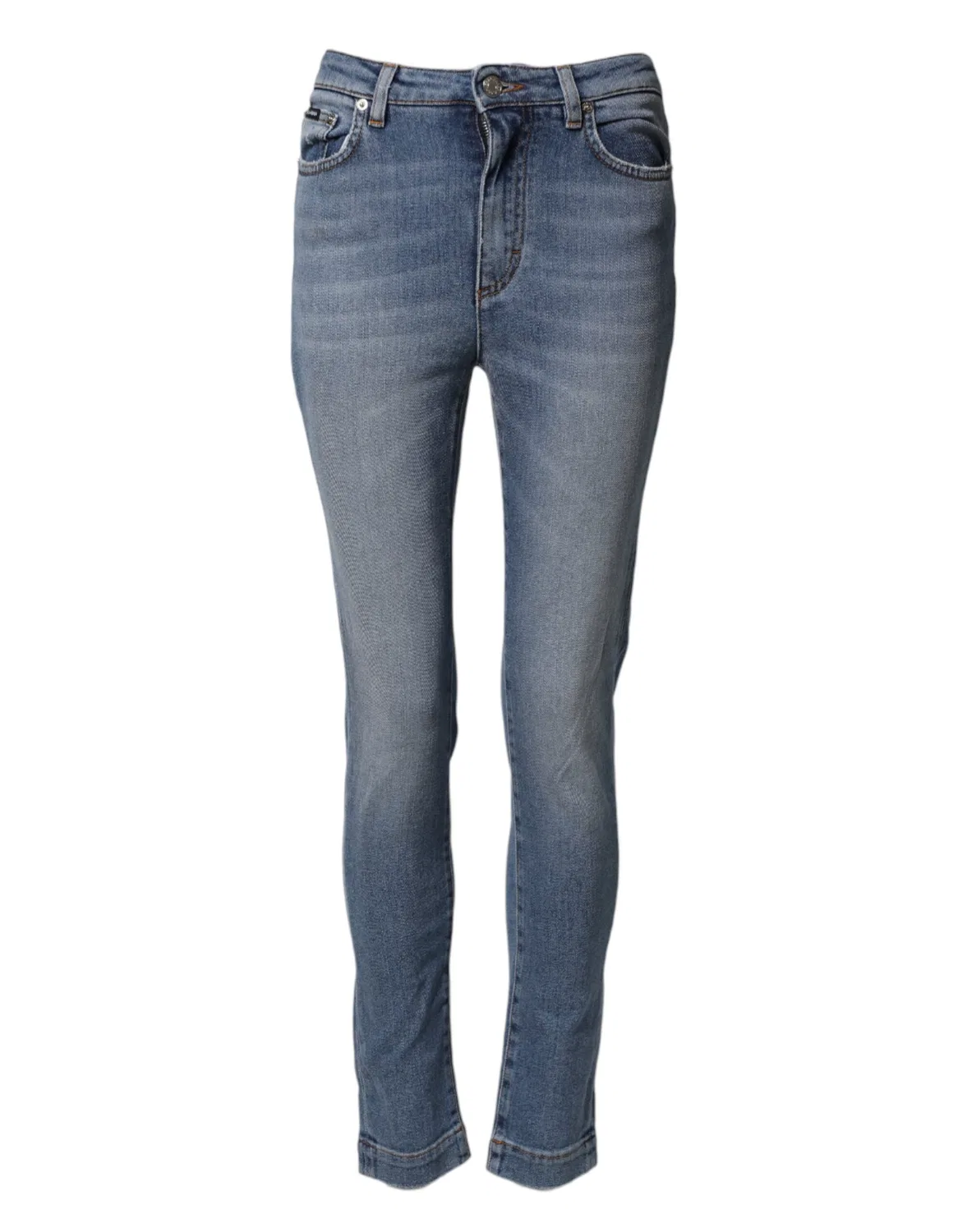 Женские джинсы скинни с логотипом Skinny Jeans Dolce & Gabbana, Blue — фото 2