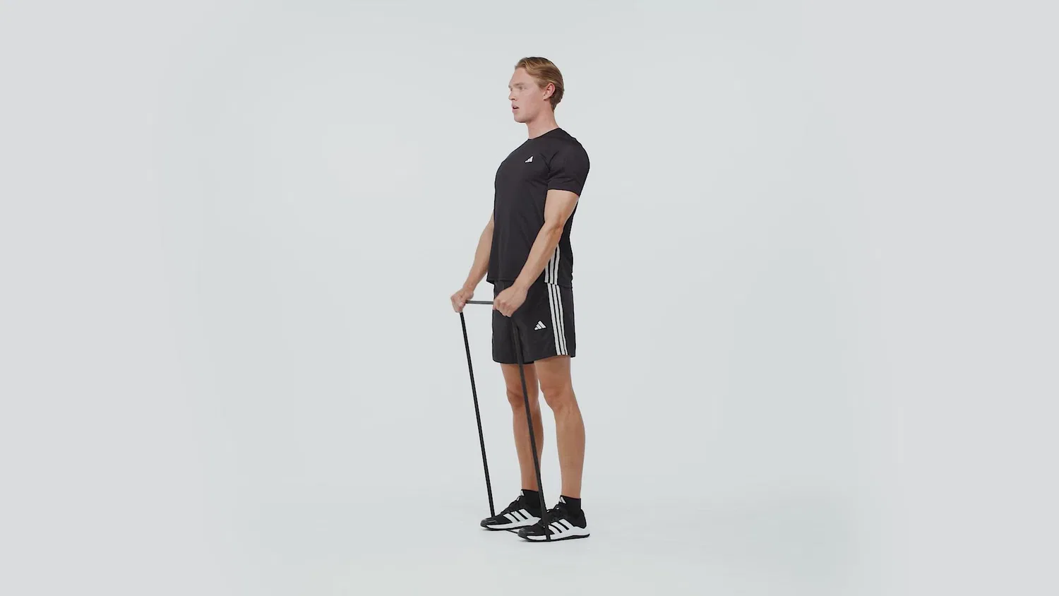 Мужская футболка с коротким рукавом, хлопковая Adidas, Black — фото 2