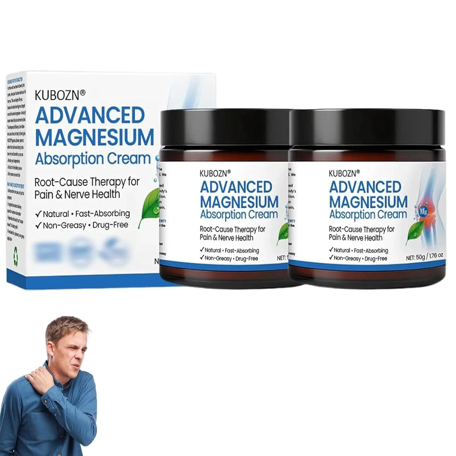 Крем для тела Magnesium Pain Relief, YAUWIHE, 2 шт, 50 мл