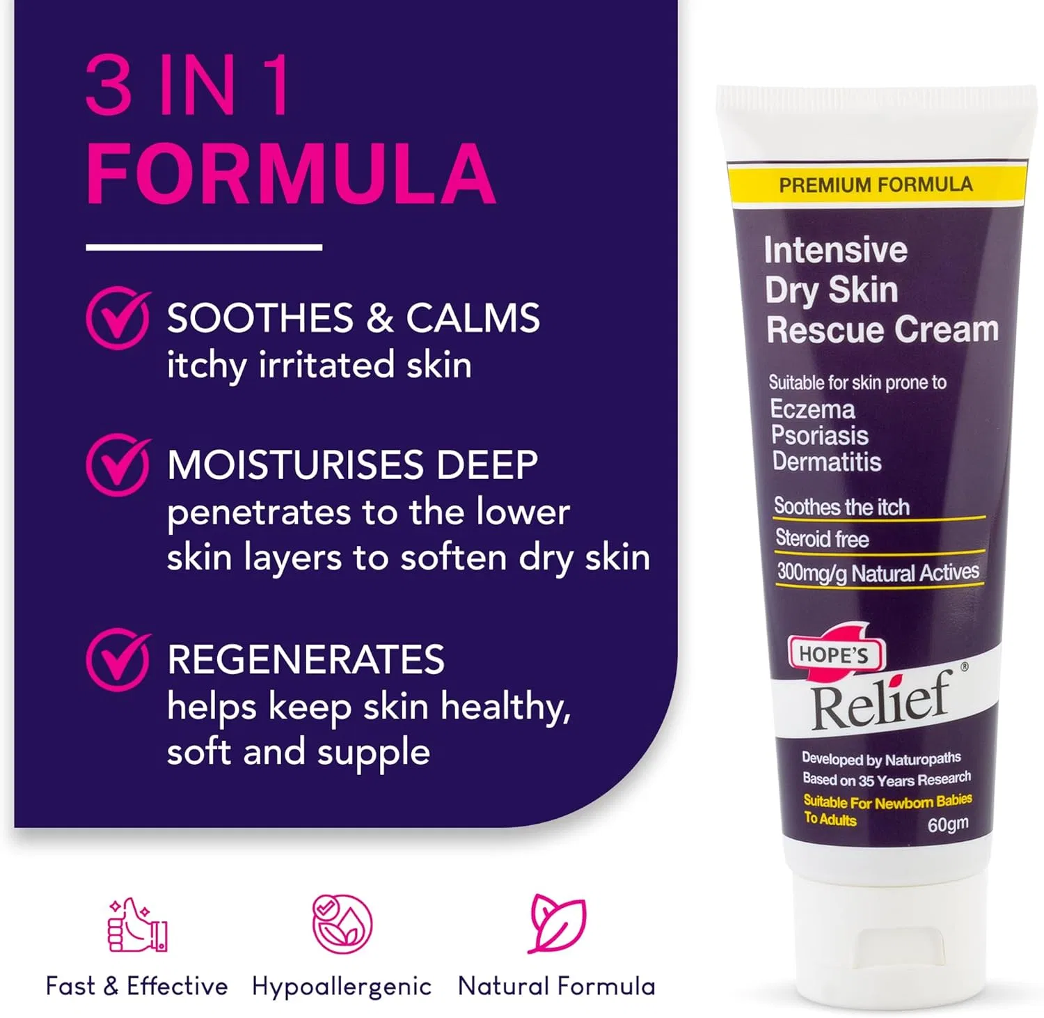 Крем для кожи, Intensive Skin Rescue Cream, Hopes Relief, набор 6 шт., 60 г — фото 2