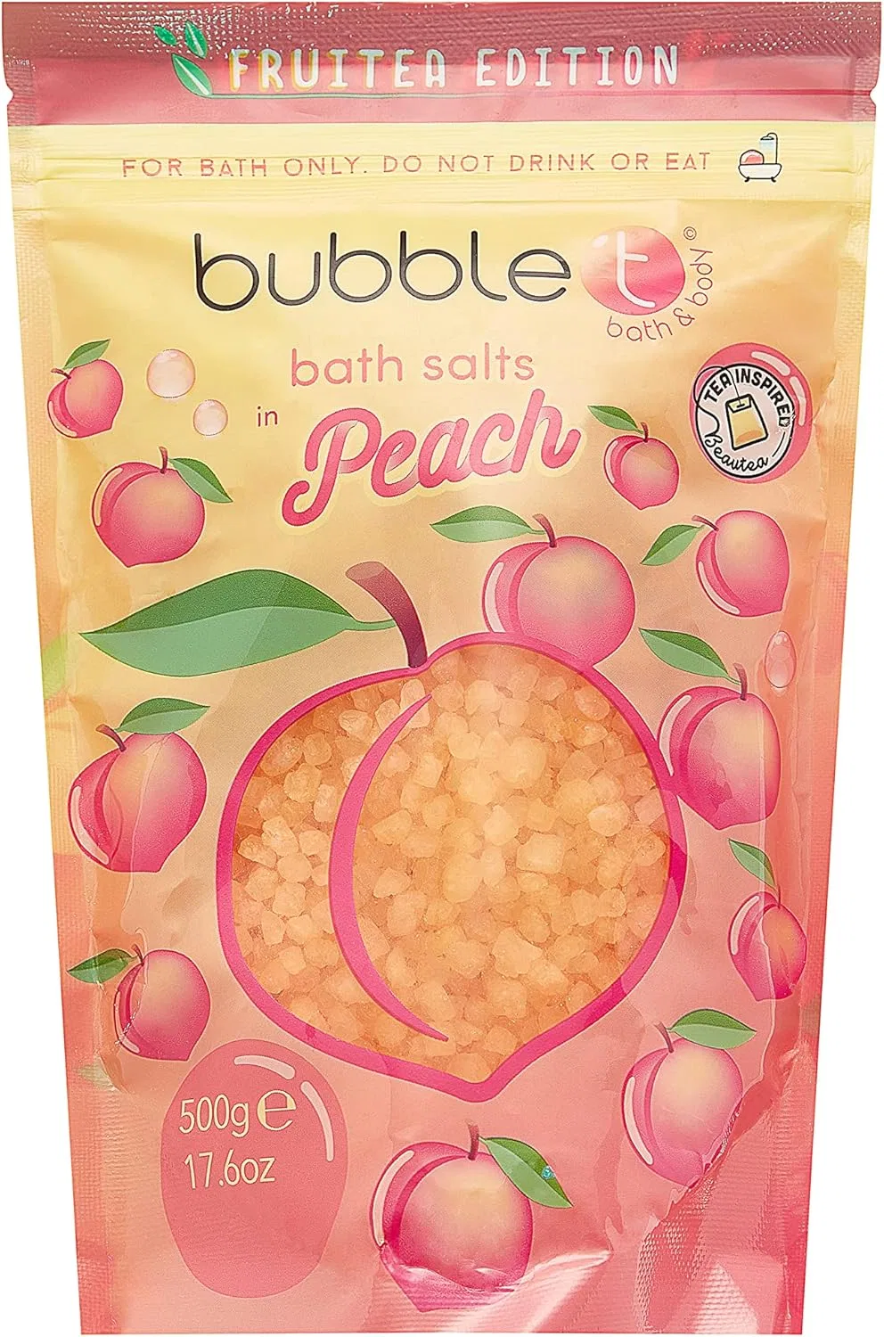 Соль для ванны Peach, Bubble T Cosmetics, 500 г