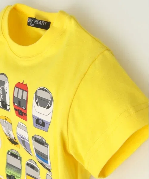 Детская футболка с принтом и игровым шлагбаумом JR Hungry Heart, Yellow — фото 4