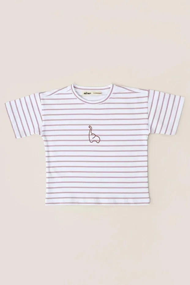Детская футболка с полоской Mioma Kids, Purple