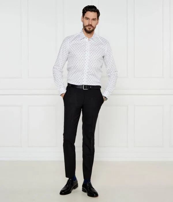 Мужская рубашка slim fit C-Roan-Kent-C1-243 BOSS, белый — фото 2