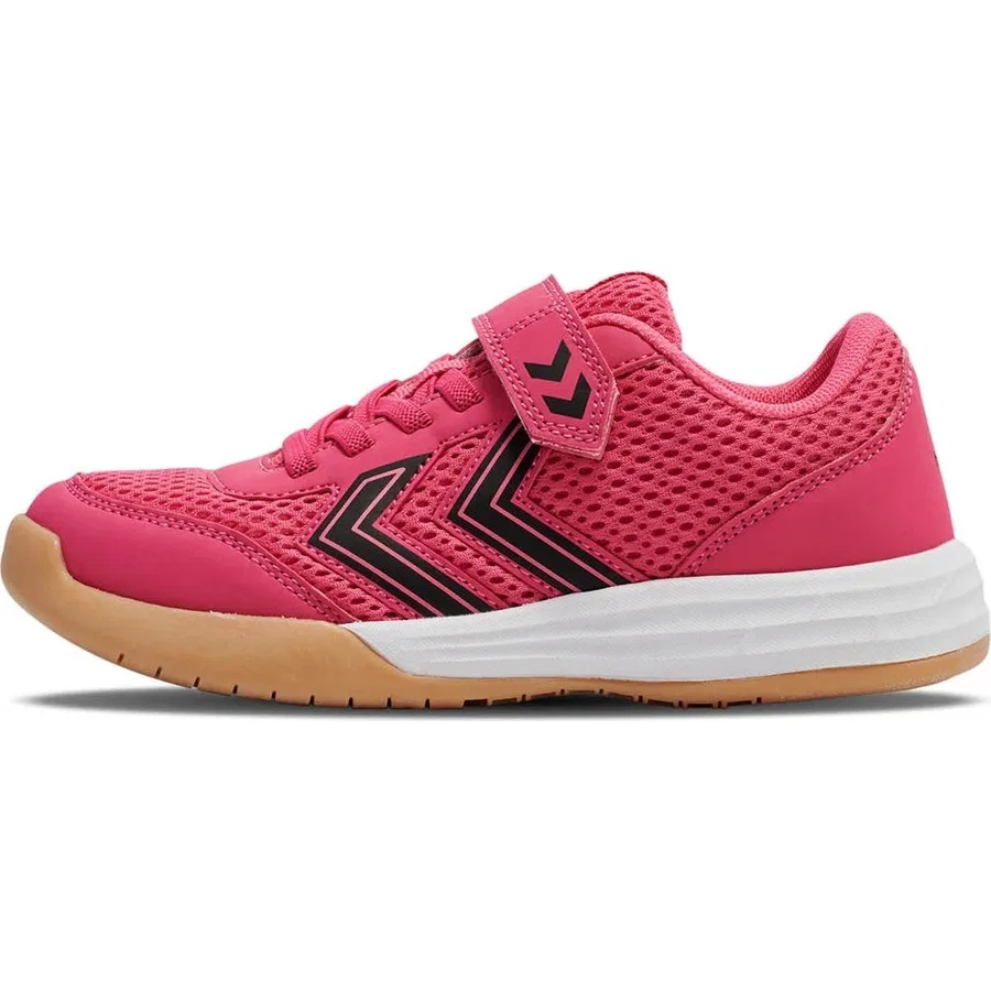 Детские спортивные кроссовки с шнуровкой Hummel Multiplay Flex VC Jr, Розовый