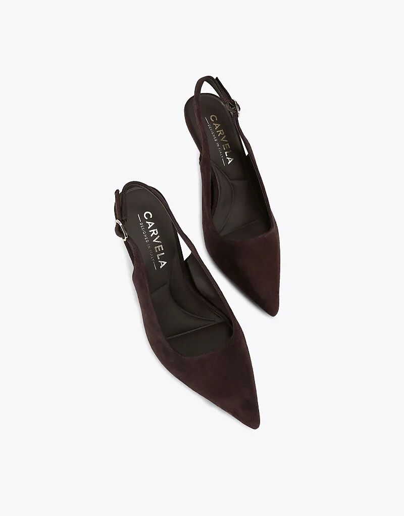 Туфли на каблуке Carvela Spirited из темно-коричневой замши — фото 2
