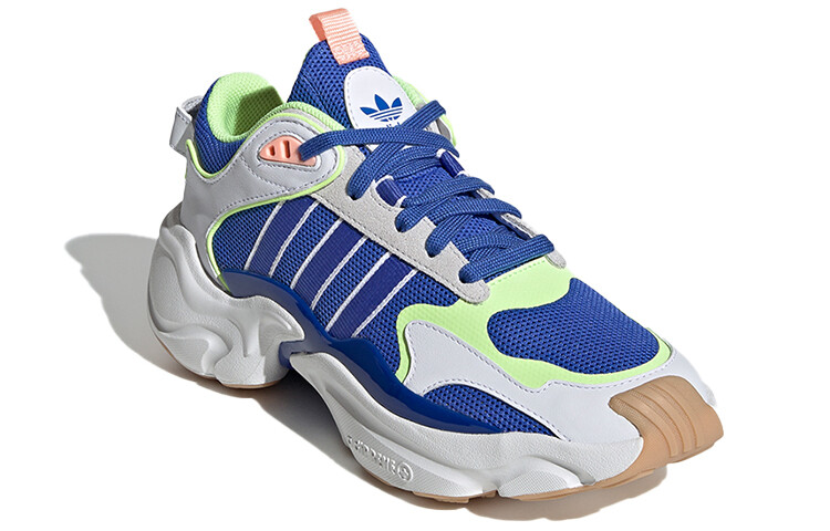 Кроссовки Magmur Runner Chunky унисекс с низким верхом белого/синего/желтого цвета Adidas Originals — фото 3
