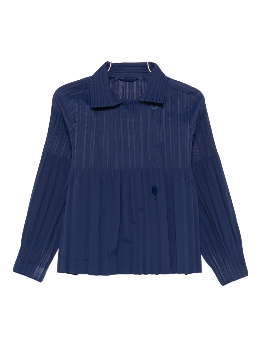 

Плиссированный жакет с воротником Pleats Please Issey Miyake, синий