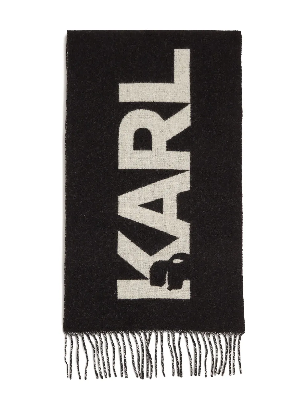 

Жаккардовый шарф K/Essential KARL LAGERFELD, черный