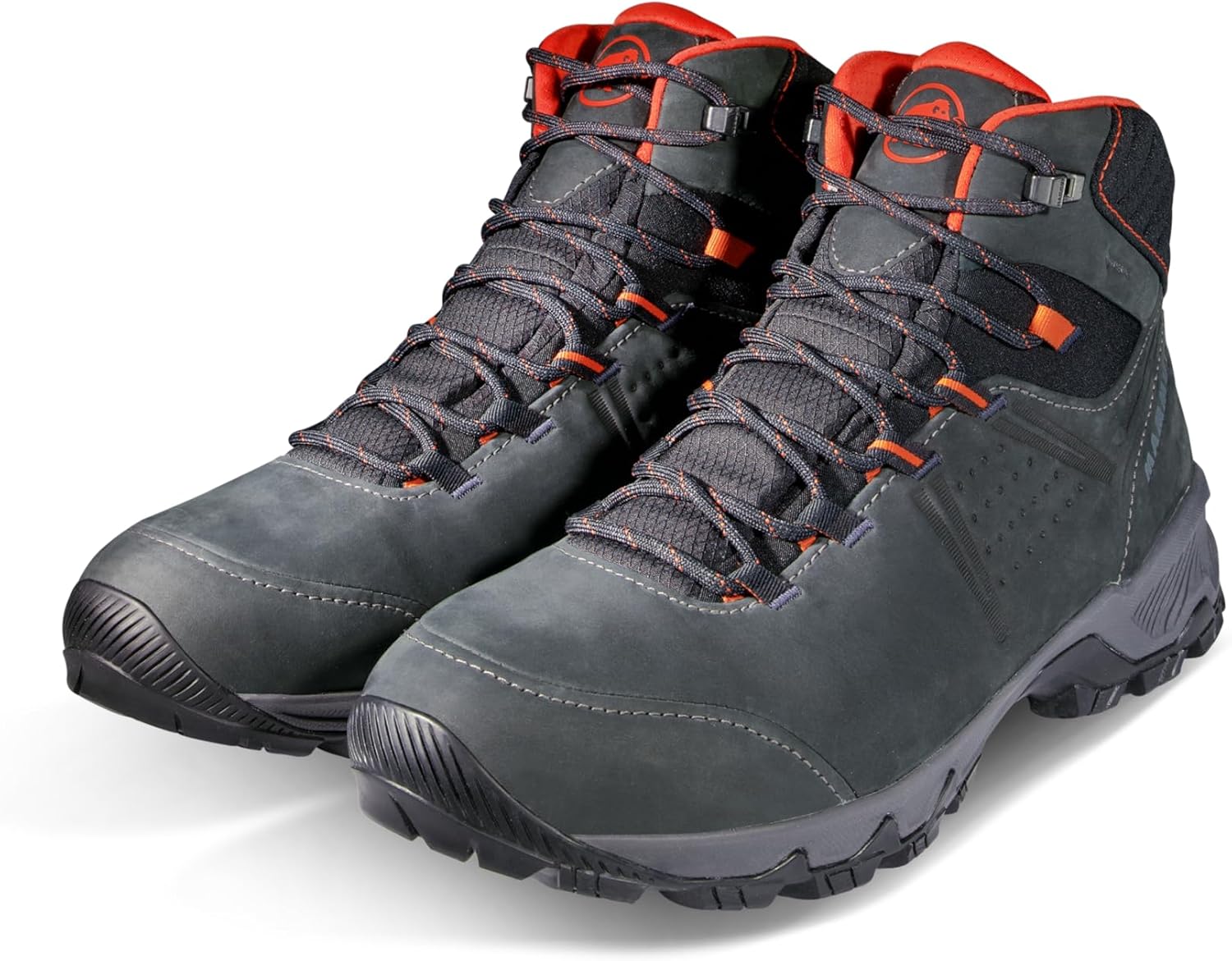 Мужские походные ботинки Mammut Mercury IV Low GTX, титан-ярко-красный, подошва Vibram, 3D мемо-пена, комфорт для дневных походов, черный/красный — фото 3