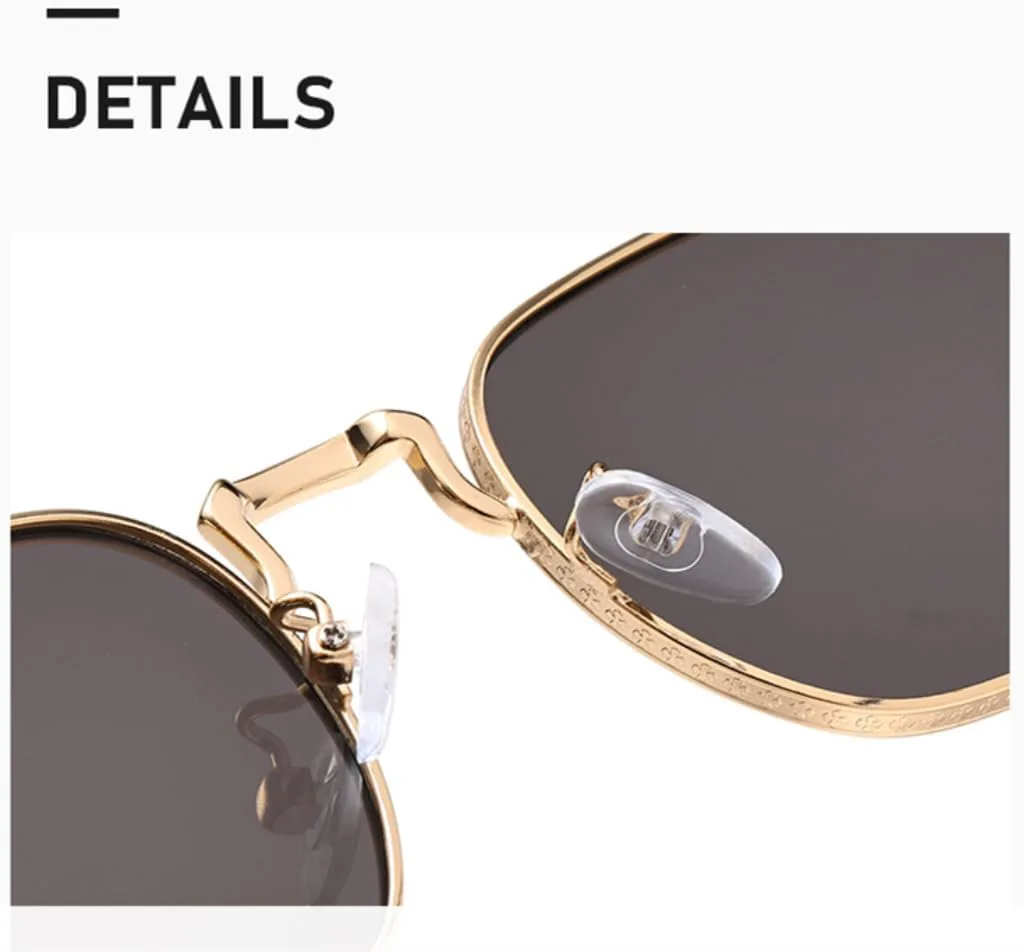 

Металлические солнцезащитные очки, модные ретро-очки для мужчин и женщин, солнцезащитные очки с защитой от УФ-излучения, роскошные очки UV400 SZVVBKK, Silver Black