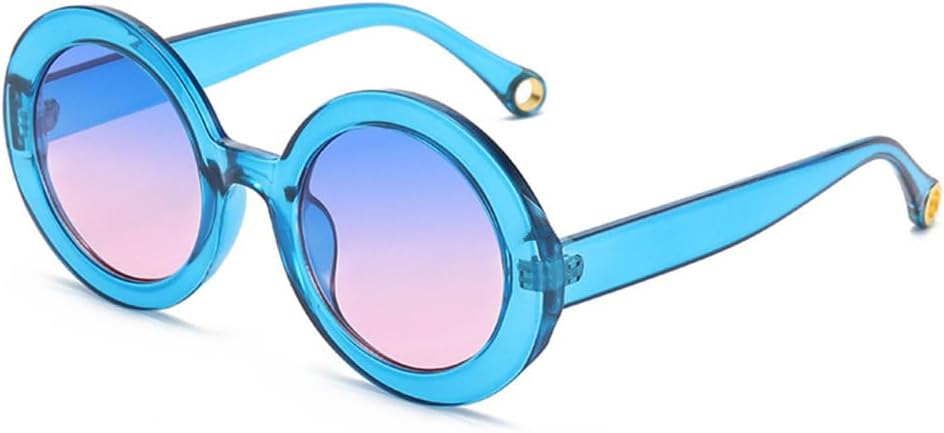 

Солнцезащитные очки MUTYNE Fashion с круглой оправой для женщин, разноцветные овальные солнцезащитные очки для мужчин, солнцезащитные очки UV400 в винтажном стиле, Blue Pink