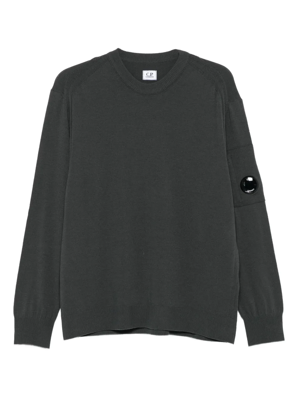 

Джемпер с круглым вырезом и отделкой на воротнике C.P. Company, серый