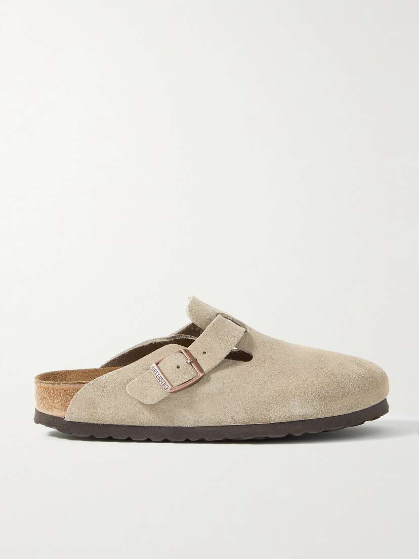 Бостонские замшевые сабо Birkenstock, бежевый