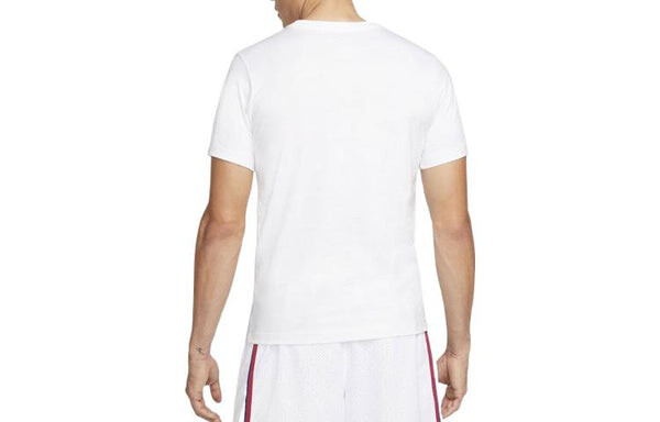 Футболка Men's Air Jordan Casual Pattern Logo Printing Round Neck Pullover Short Sleeve White T-Shirt, белый — фото 2