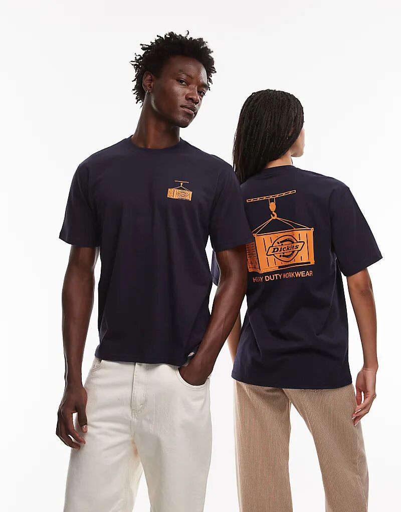 

Футболка Dickies Apison с графическим принтом на спине, темно-синего цвета