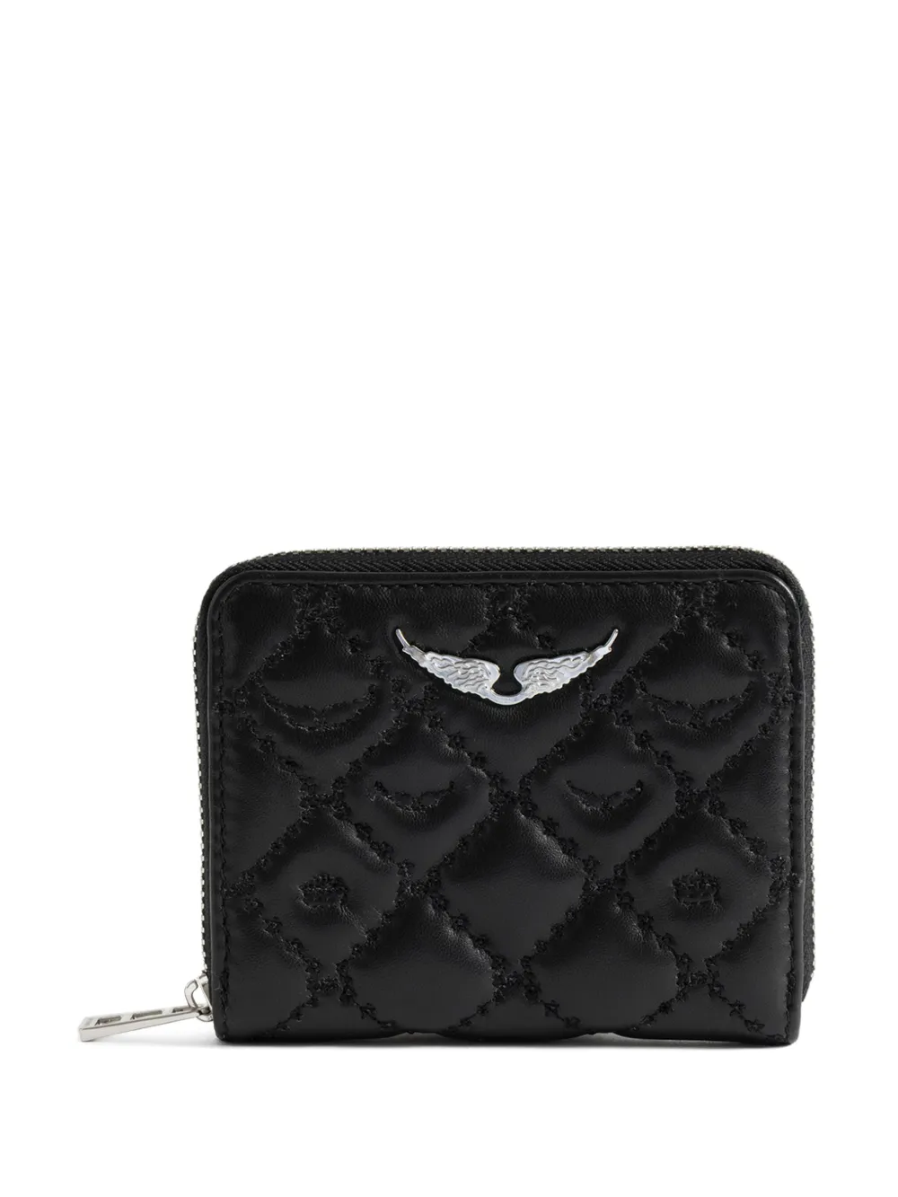

Стеганый кошелек с круговой молнией Zadig&Voltaire, черный