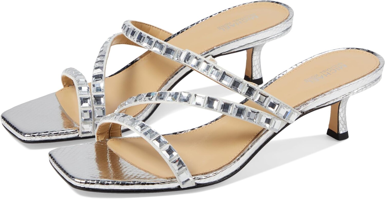 

Сандалии MICHAEL Michael Kors Celia Kitten Slide, серебряный