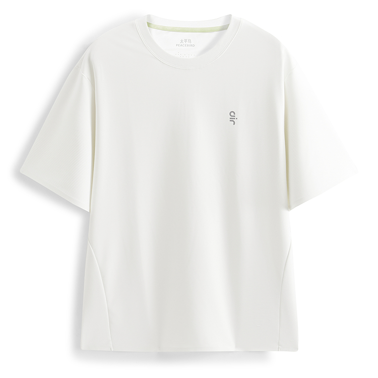 

PEACEBIRD MEN Футболка мужская Frost White Green 1 с круглым вырезом