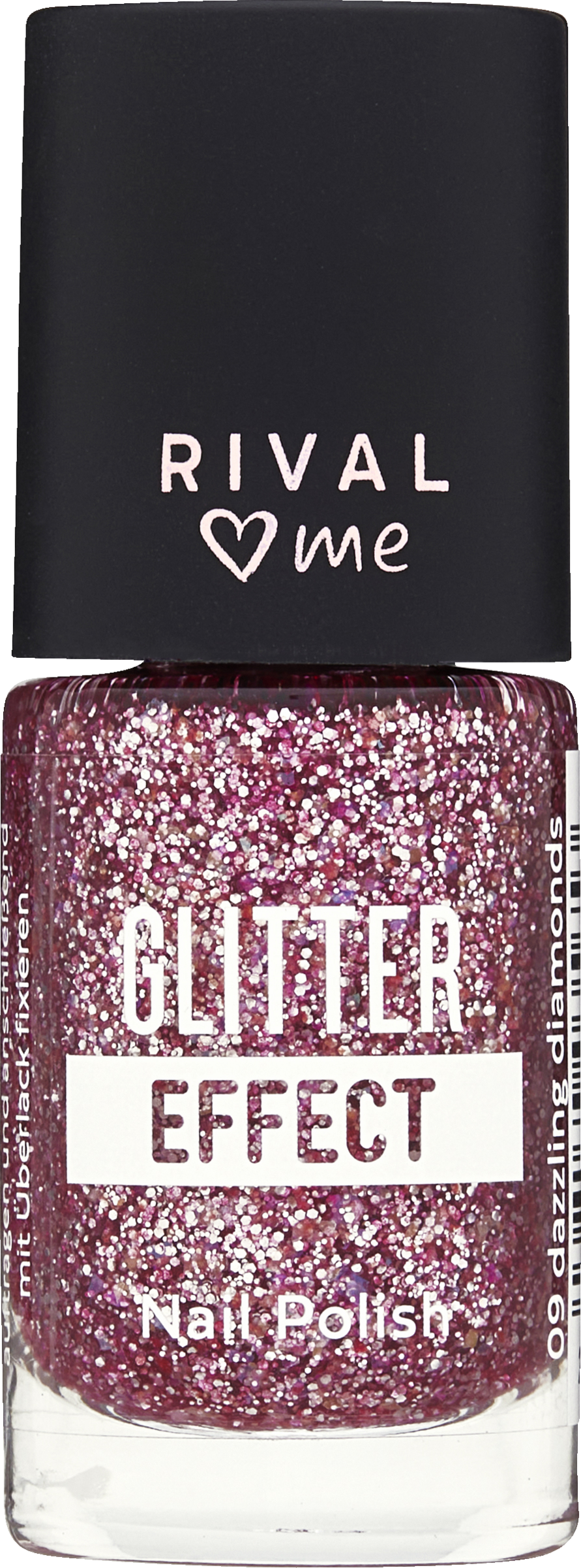 

Лак для ногтей RIVAL loves me Glitter Effect 09 dazzling diamonds