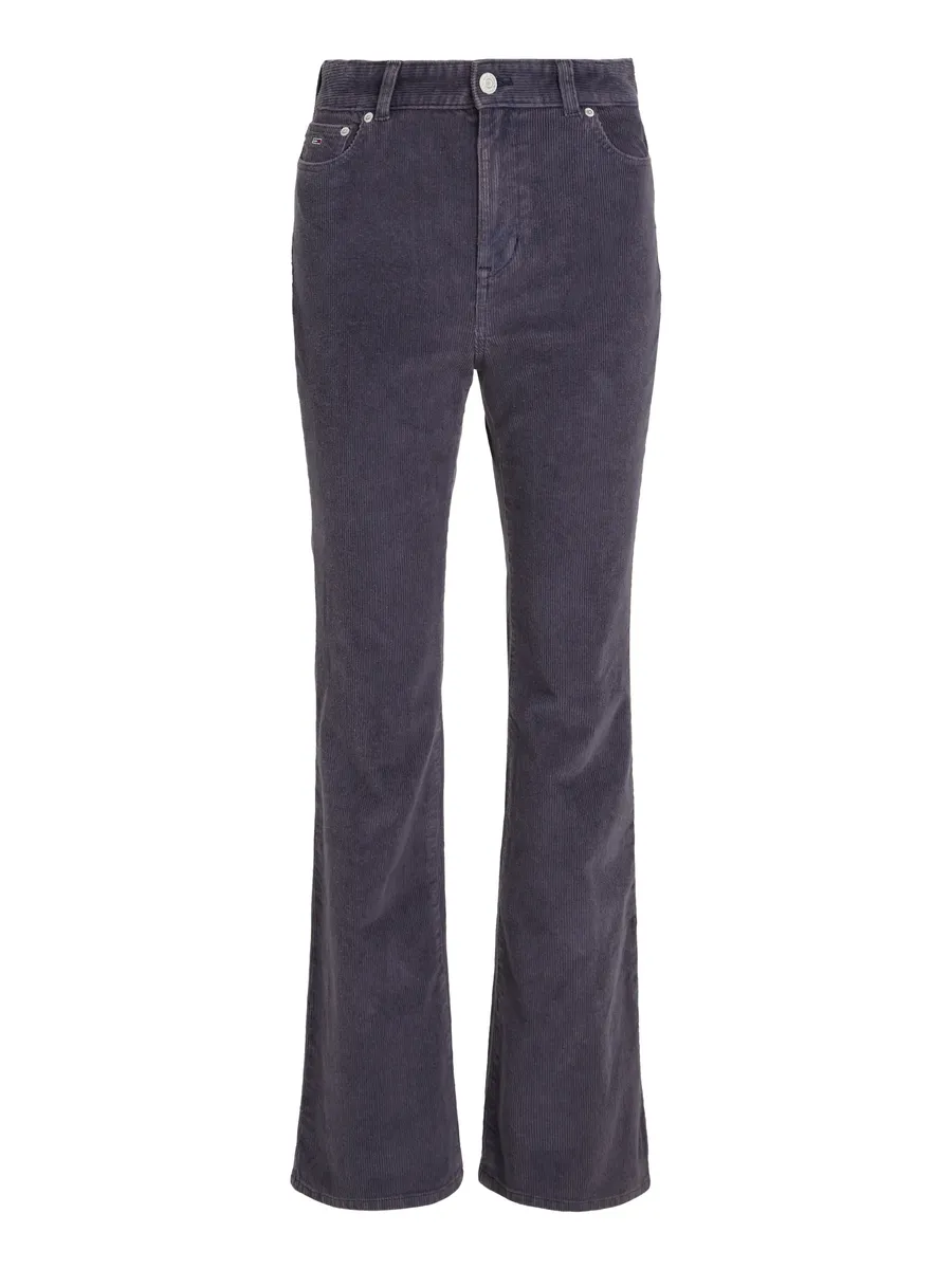 Расклешенные брюки Tommy Jeans "TJW SYLVIA HR FLARE WASHED CORD" из модного шнура, синий — фото 4
