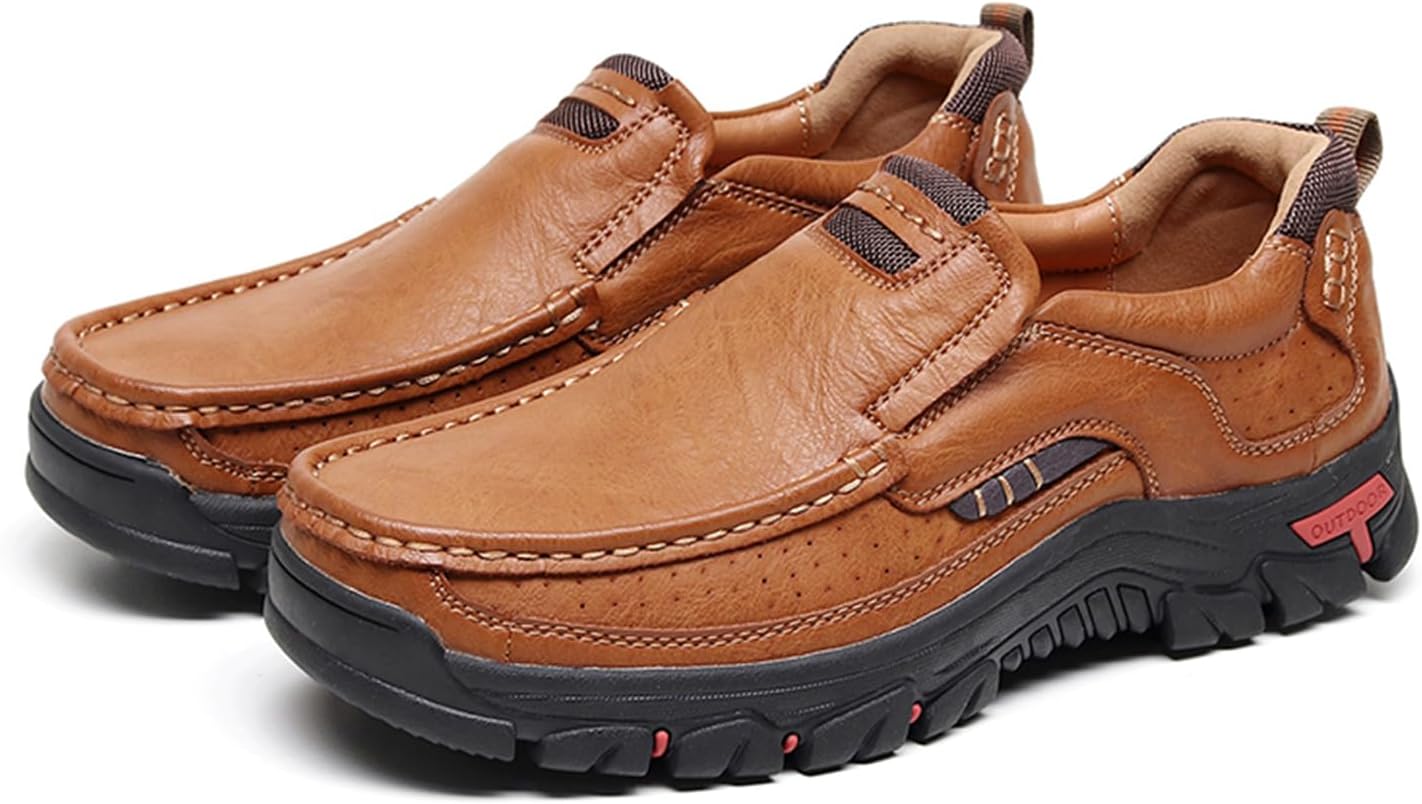 

Мужские повседневные слипоны с пенни, комфортные мягкие мокасины на платформе, противоскользящие, для работы, вождения, вечеринок и прогулок Eggdk, темно-коричневый